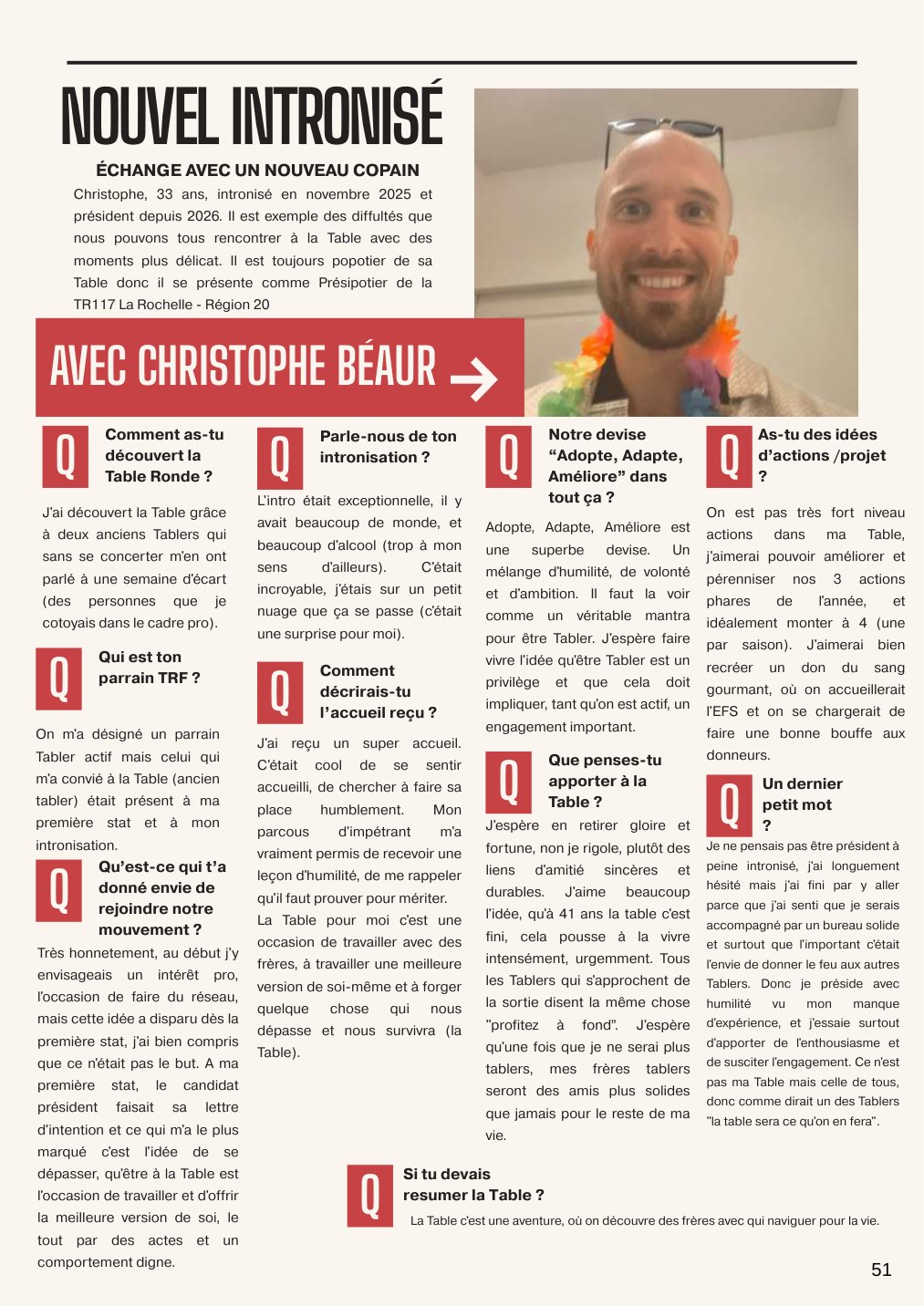 Christophe, nouveau Tabler à La Rochelle